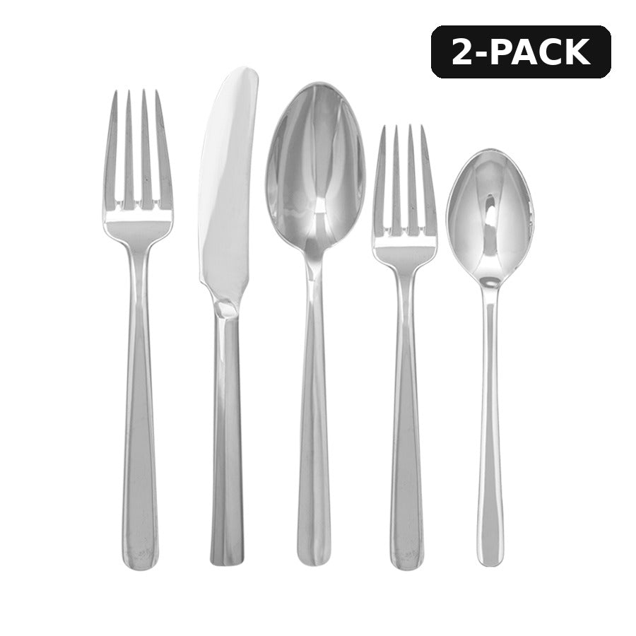 Bestiksæt, 5 dele, Poleret stål, Grand Prix – 2-pack