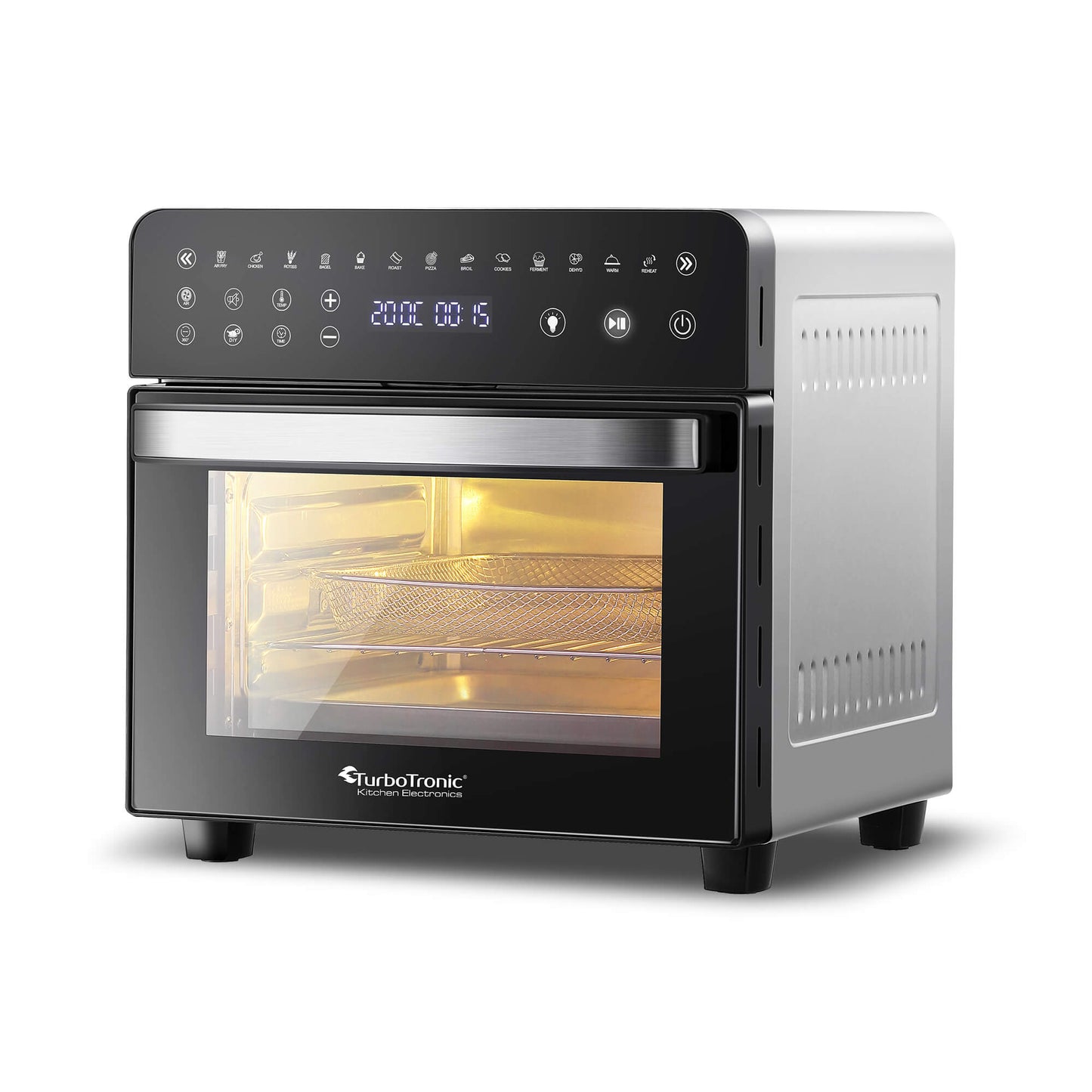 TurboTronic AFO14 Airfryer XXL og ugn med rotisseri - 14 Liter - Svart