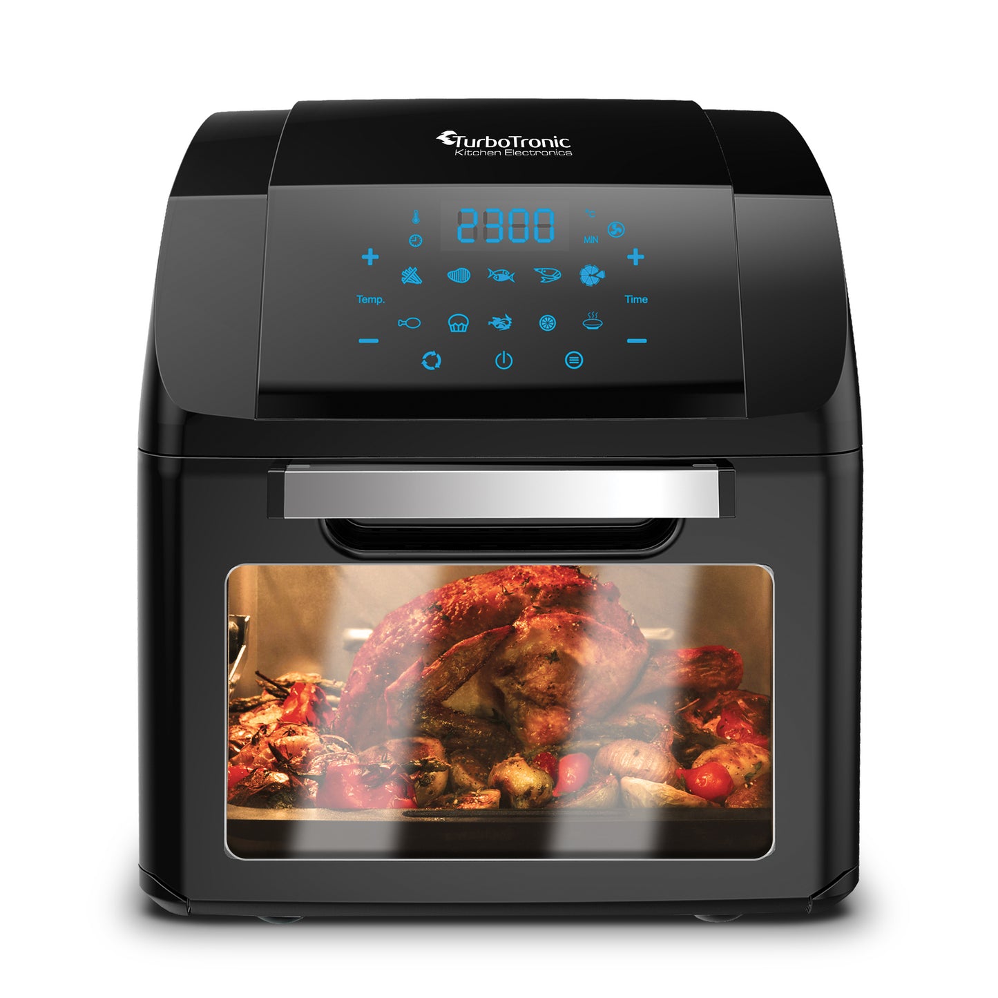 TurboTronic AF2 XL Airfryer - 9-in-1 varm luft fritös - 12L - Svart