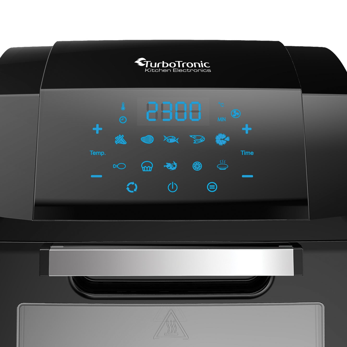 TurboTronic AF2 XL Airfryer - 9-in-1 varm luft fritös - 12L - Svart