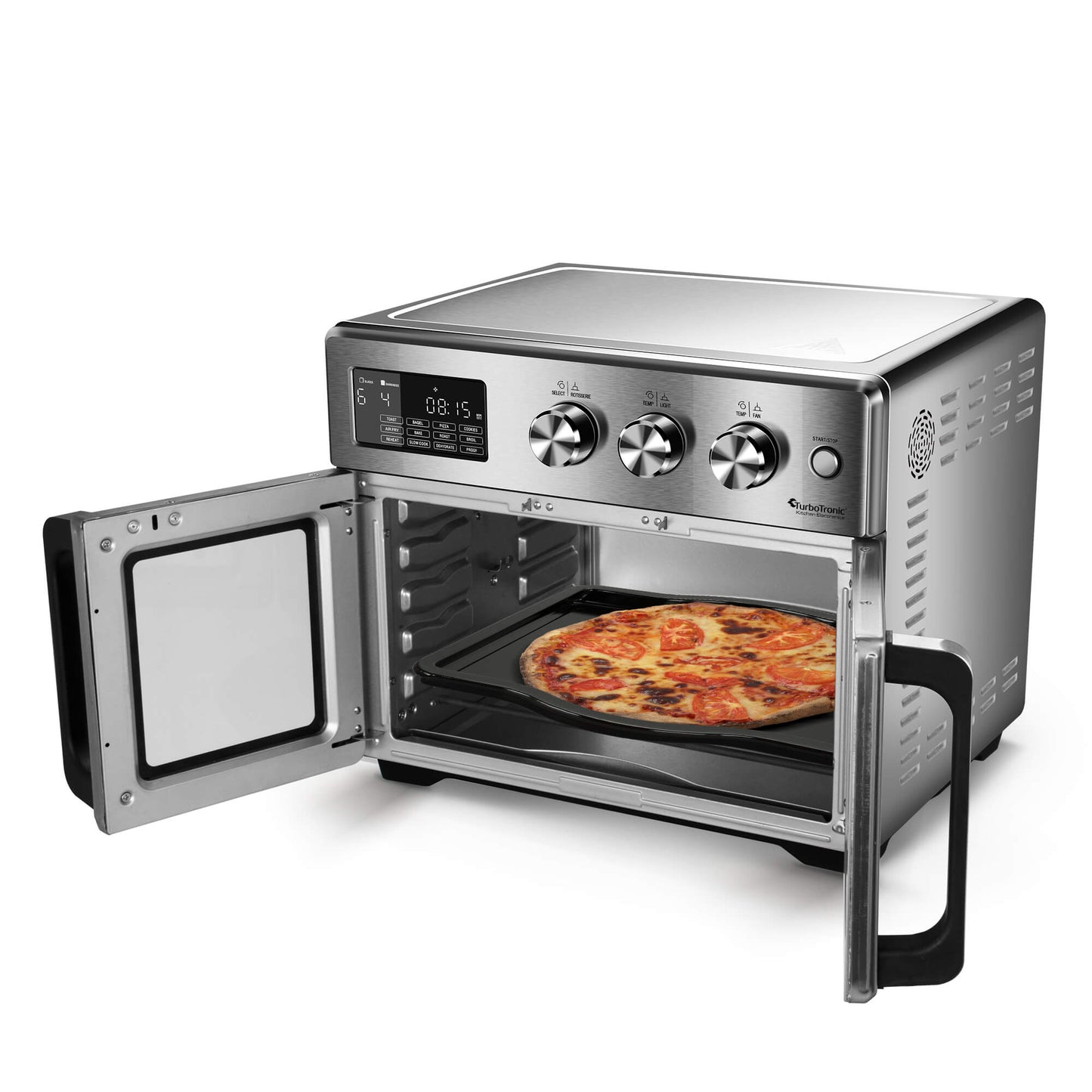 TurboTronic AFD32 Airfryer XXL and Oven - Double Door - 32 Liter - Silver