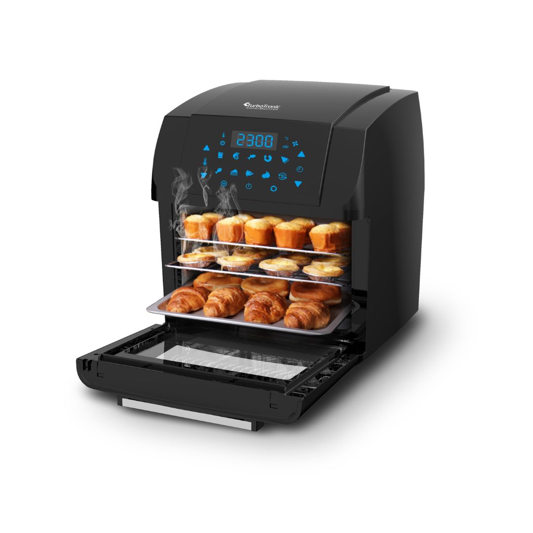TurboTronic AF2 XL Airfryer - 9-in-1 varm luft fritös - 12L - Svart