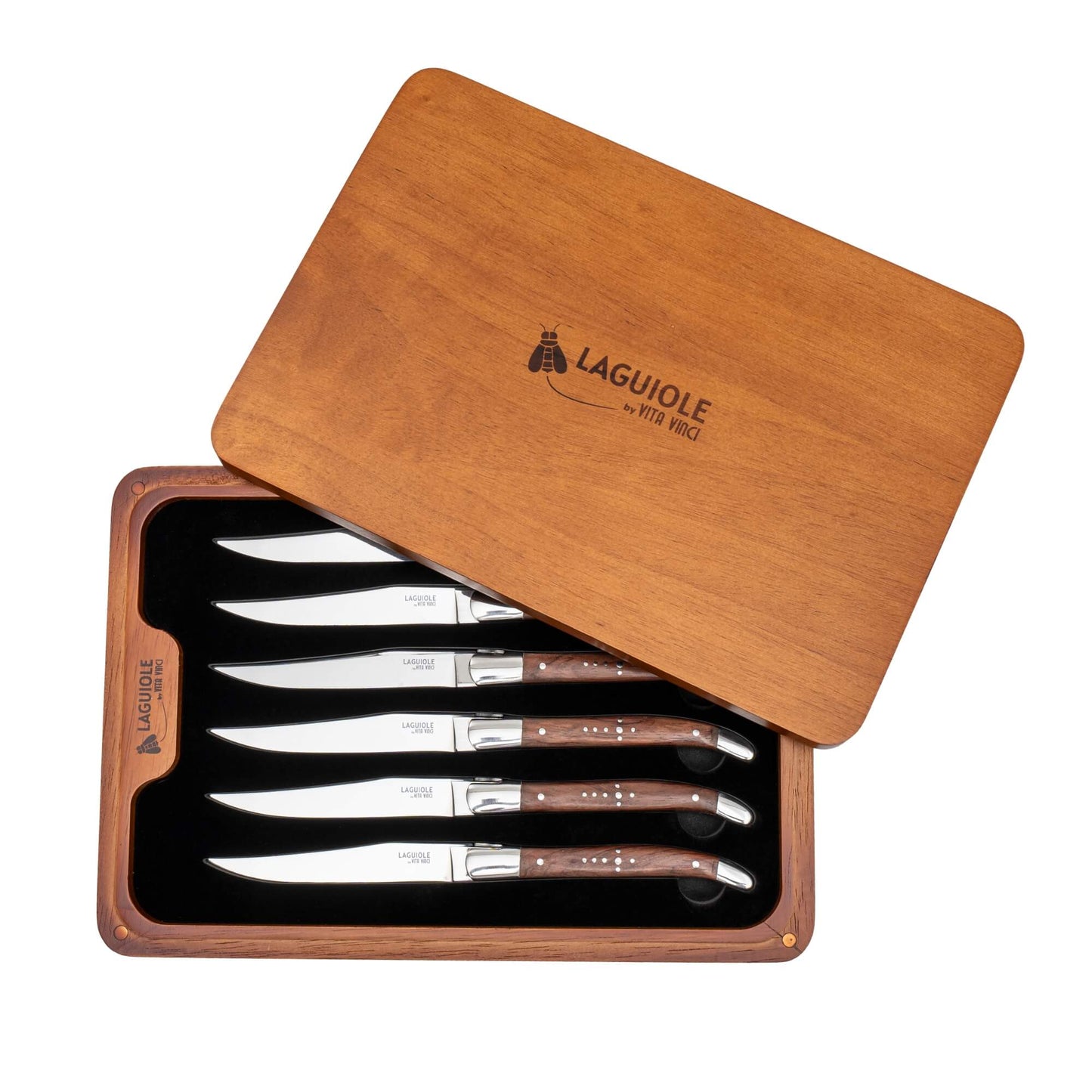 Steakkniv - Laguiole Vita Vinci - Prestigio - Rosenträ.