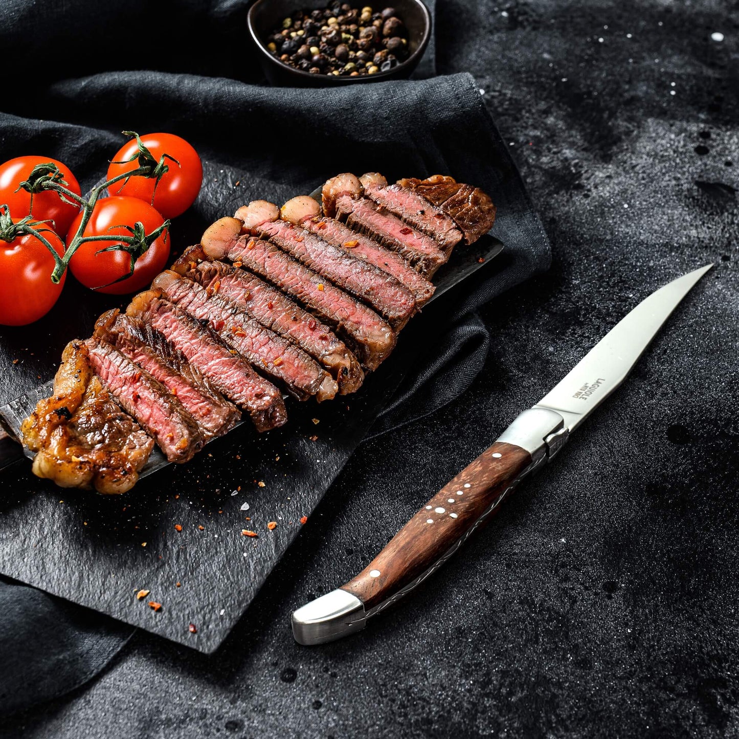 Steakkniv - Laguiole Vita Vinci - Prestigio - Rosenträ.
