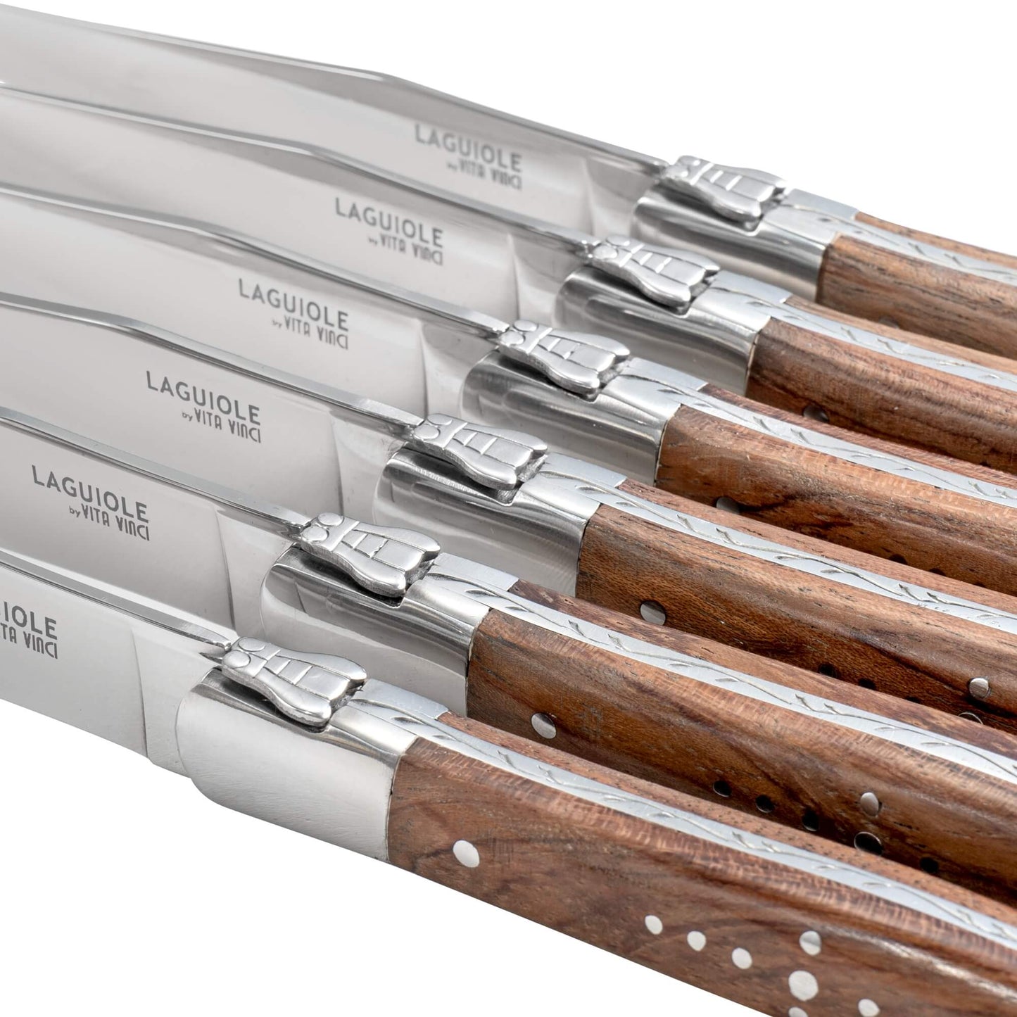 Steakkniv - Laguiole Vita Vinci - Prestigio - Rosenträ.