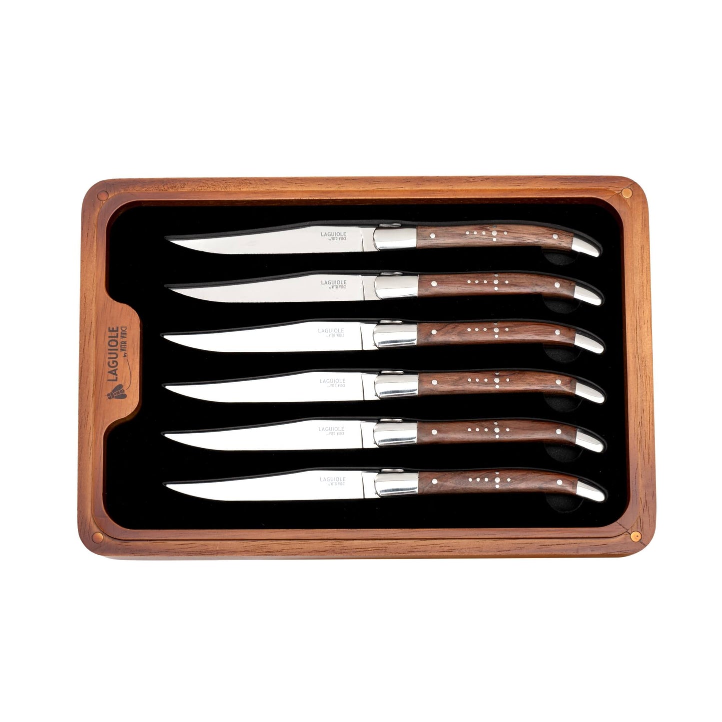 Steakkniv - Laguiole Vita Vinci - Prestigio - Rosenträ.