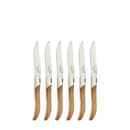 Stekknivar - Lyx - 6 stycken - Olivträ
