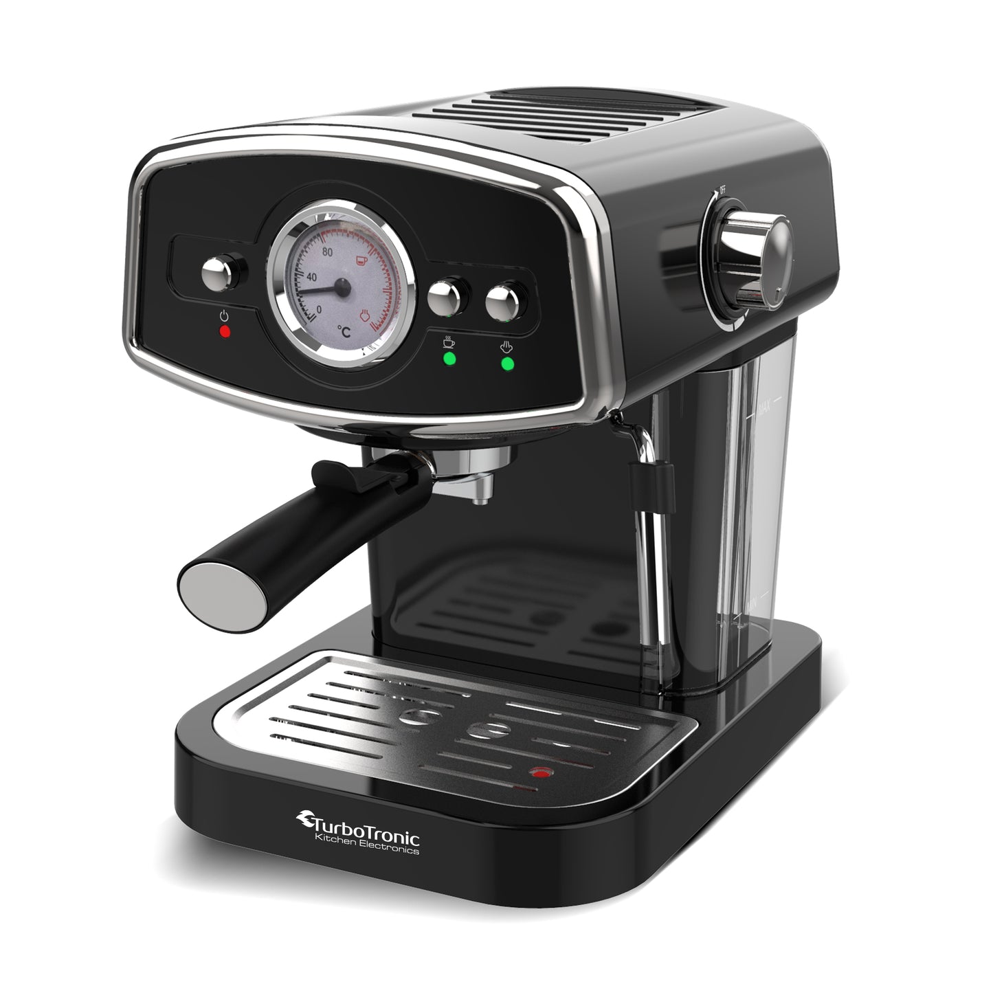 TurboTronic CM22 Kolvmaskin - Espressomaskin - Svart