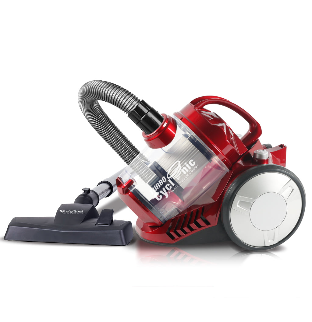 TurboTronic CV07 Påsefri dammsugare - Svart/Röd