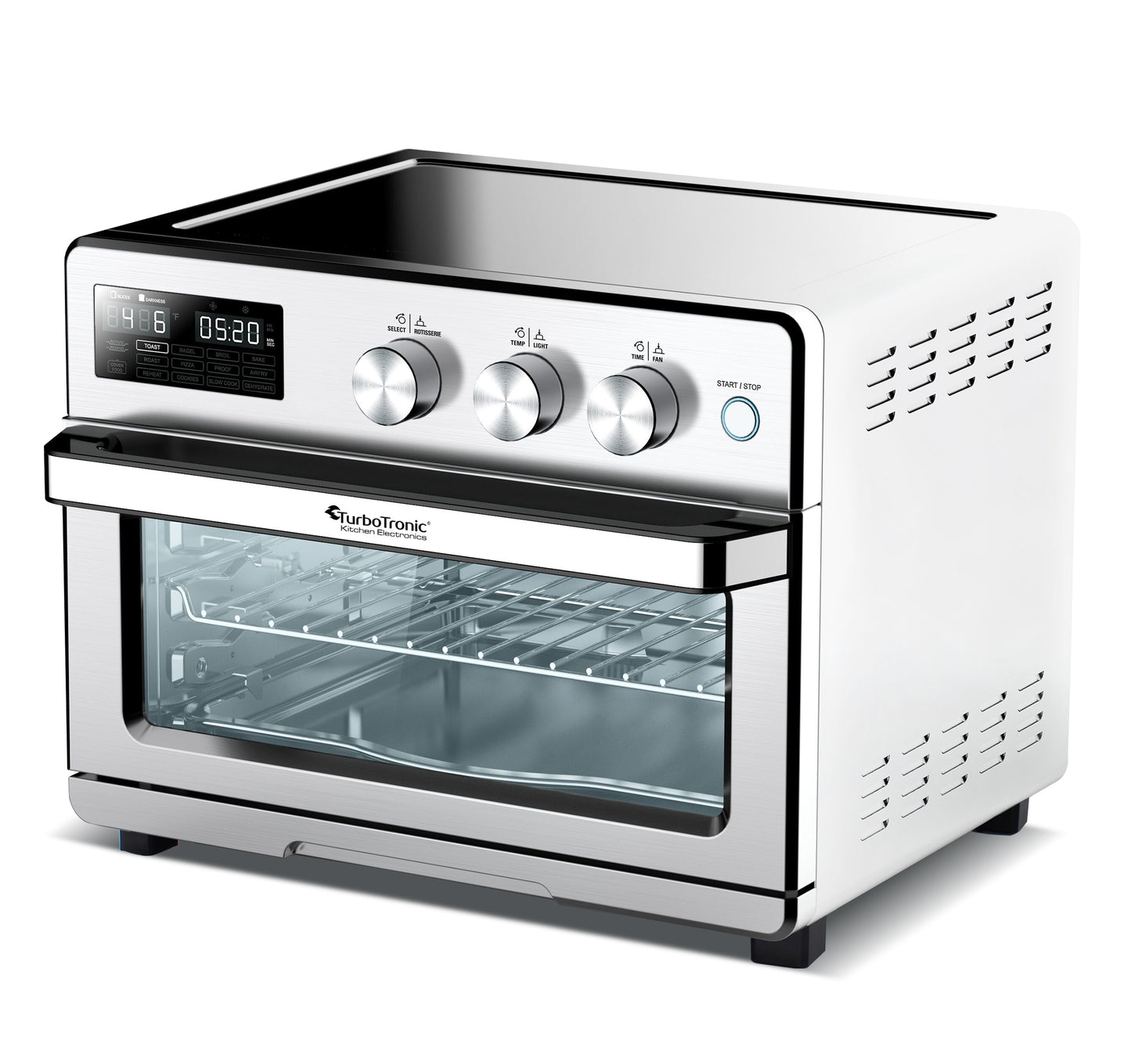 TurboTronic AF32DRD Airfryer XXL og Ugn - varm luft fritös - 32 litres - Silver