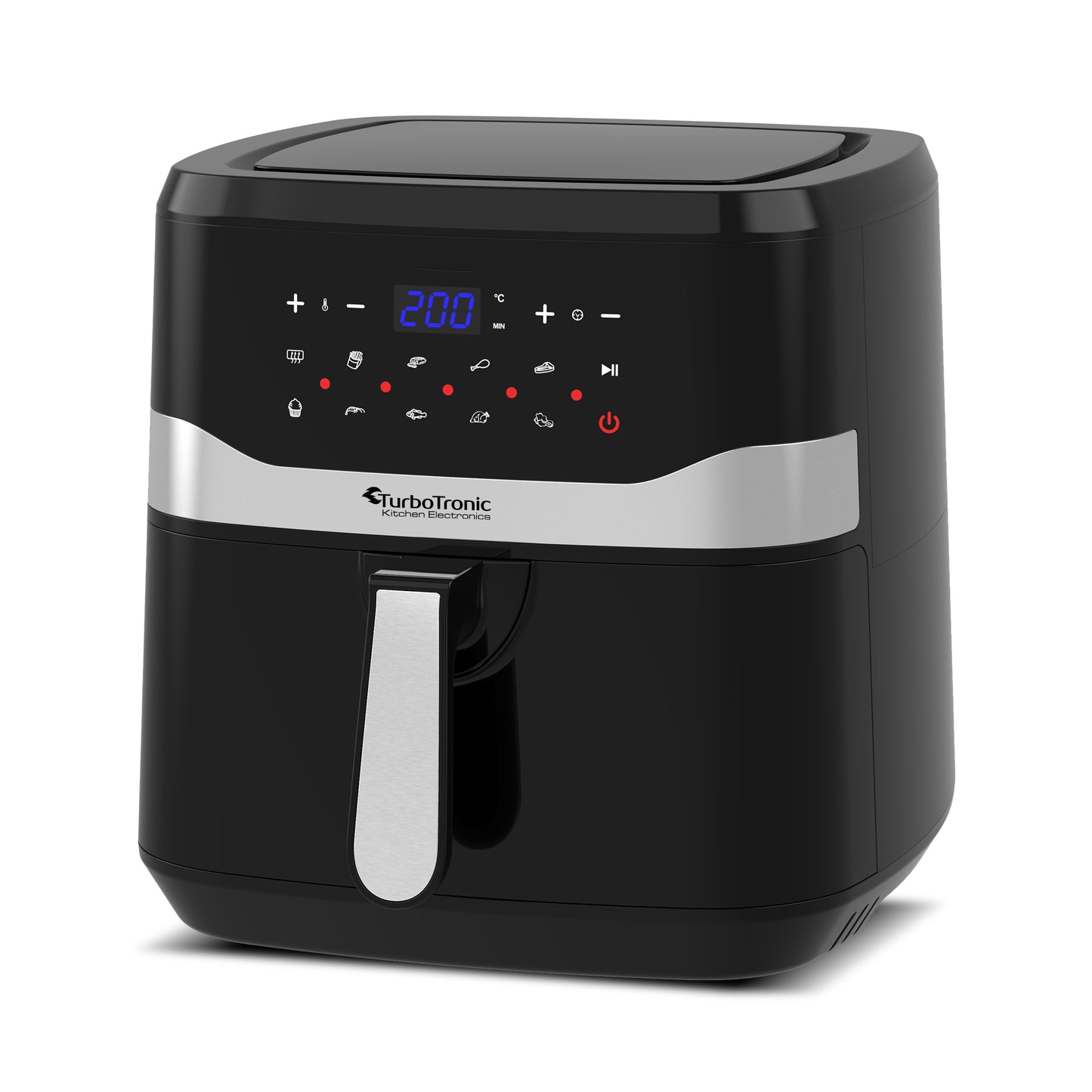TurboTronic AF7D Digital Airfryer XL - varm luft fritös - 7.5L - Svart