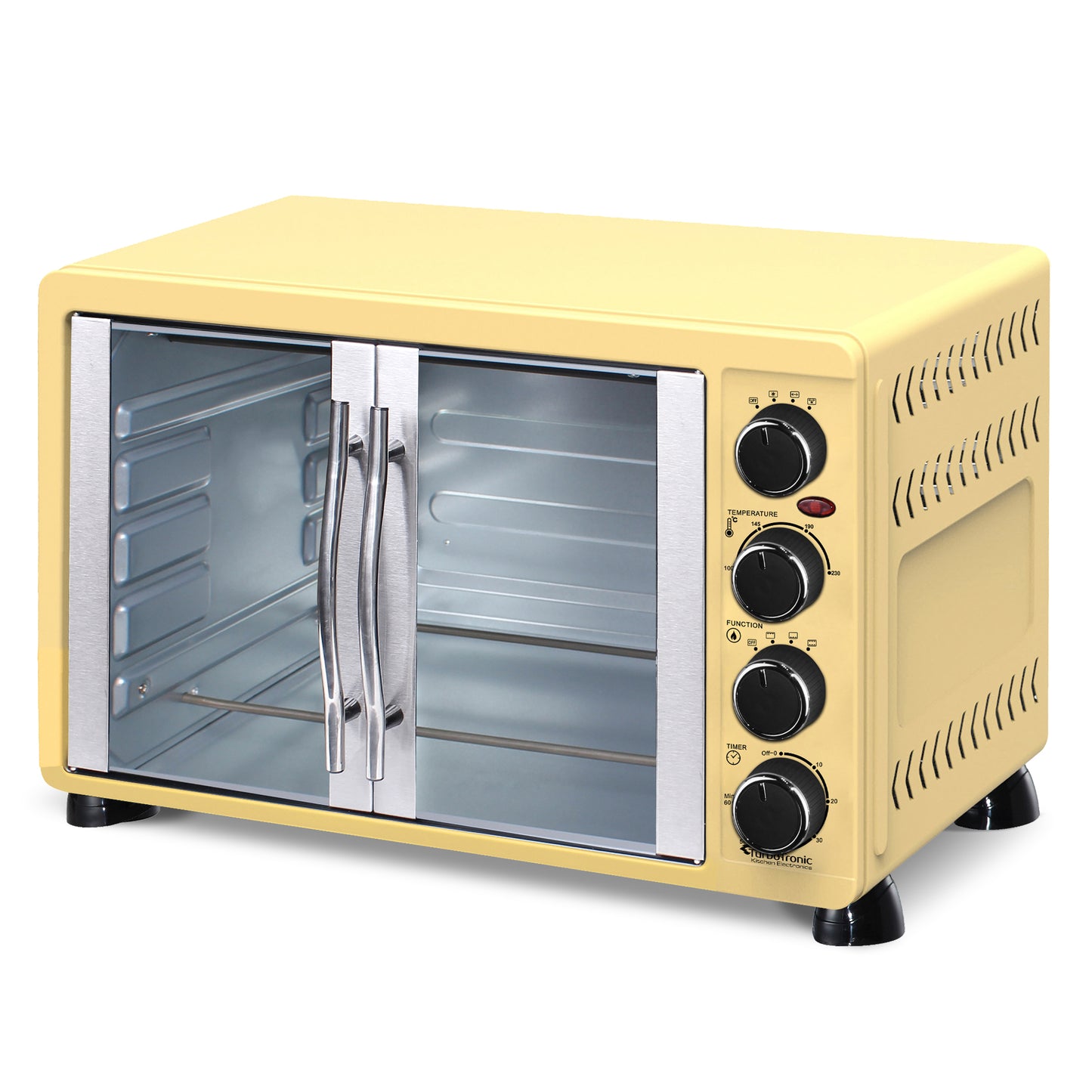 TurboTronic FEO55 Fristående ugn - med franska dörrar - 55L - Cream