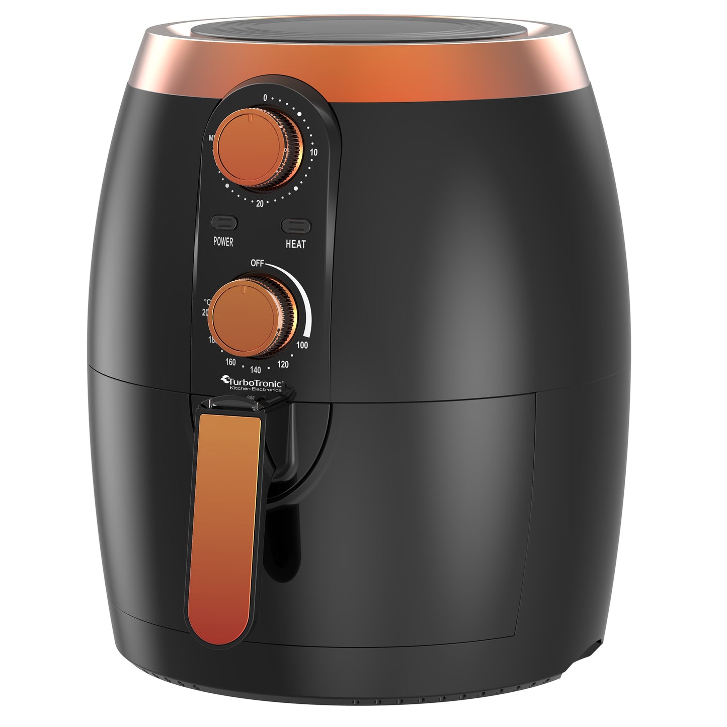 TurboTronic AF10M Airfryer - varm luft fritös - 3.5L - Svart