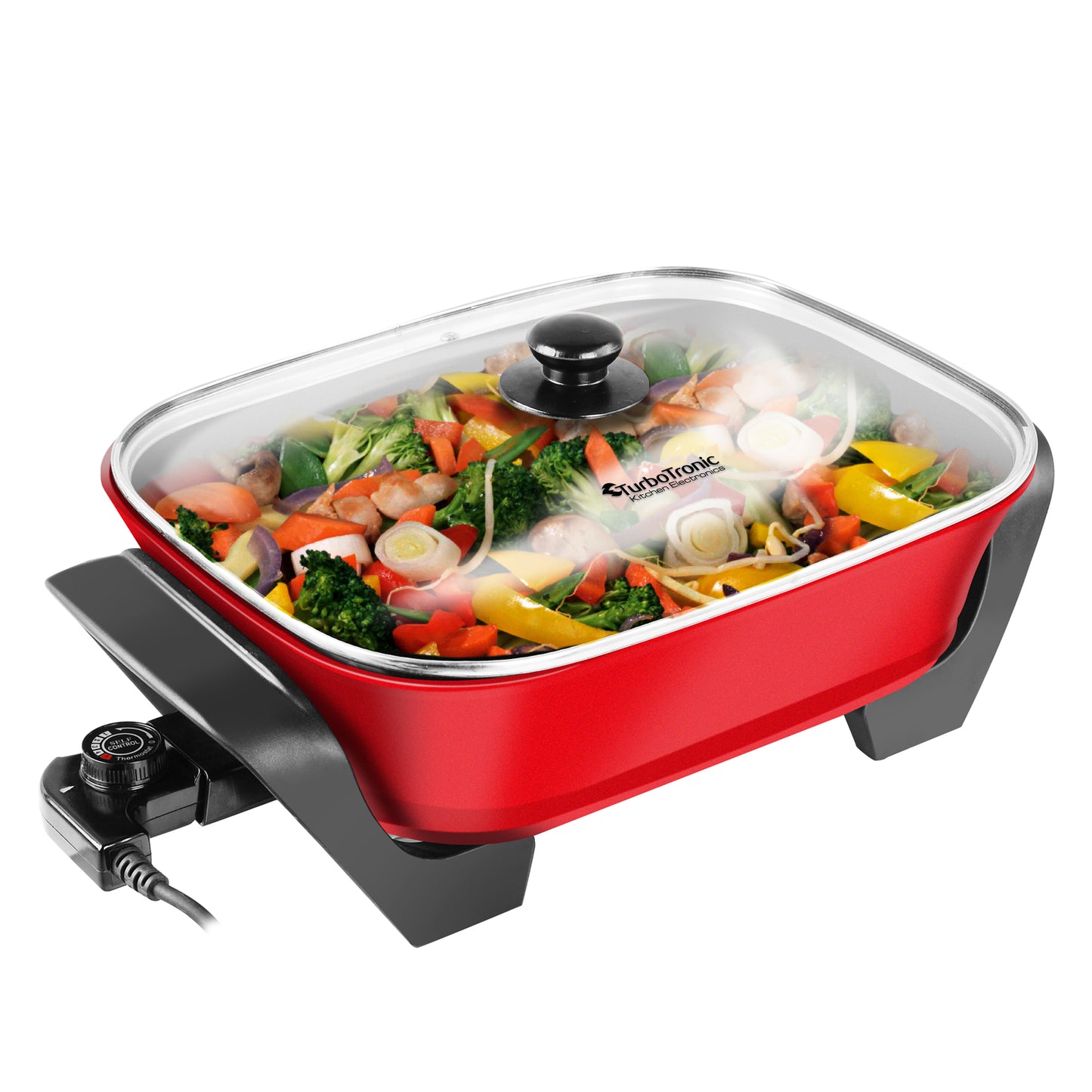 TurboTronic EP4 Elektrisk pan - Casserole - 8 Liter - Svart