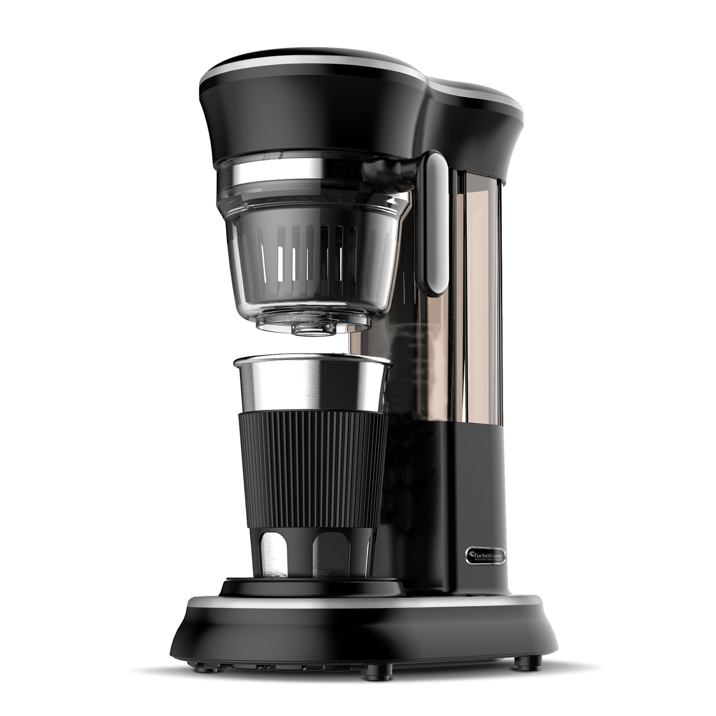 TurboTronic CM25 Kaffebryggare med bönor - 4 koppar - Svart