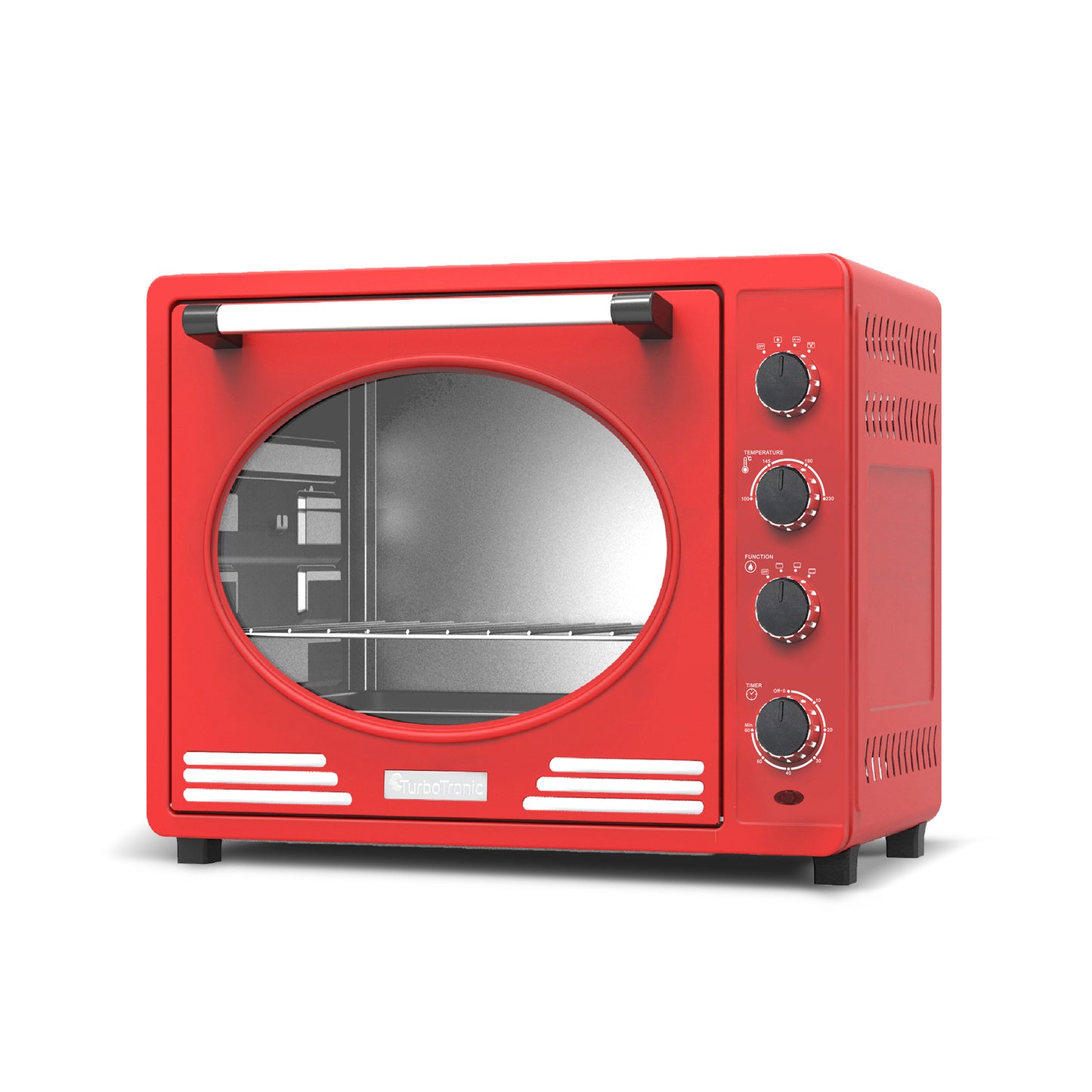 TurboTronic EV35R Retro Elektrisk ugn - 35 litres - Röd
