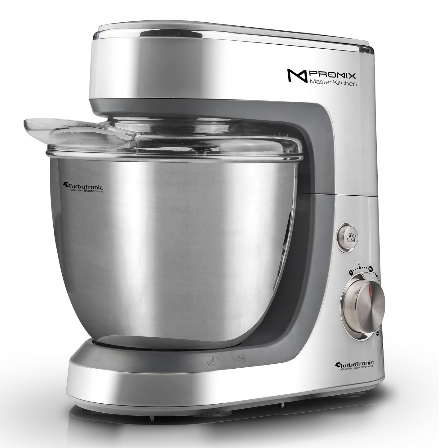 TurboTronic TT-017 Matberedare - Mixer - 4.3 Liter - Silver