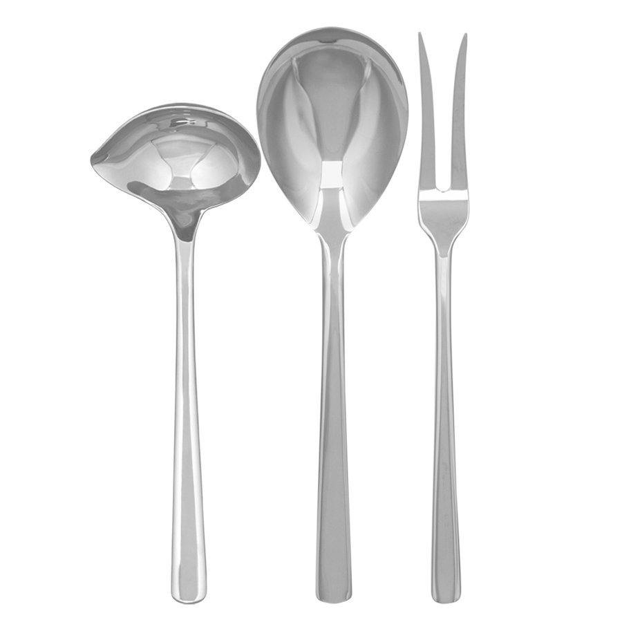 Kay Bojesen serveringsset, 3 delar, polerat stål, Grand Prix
