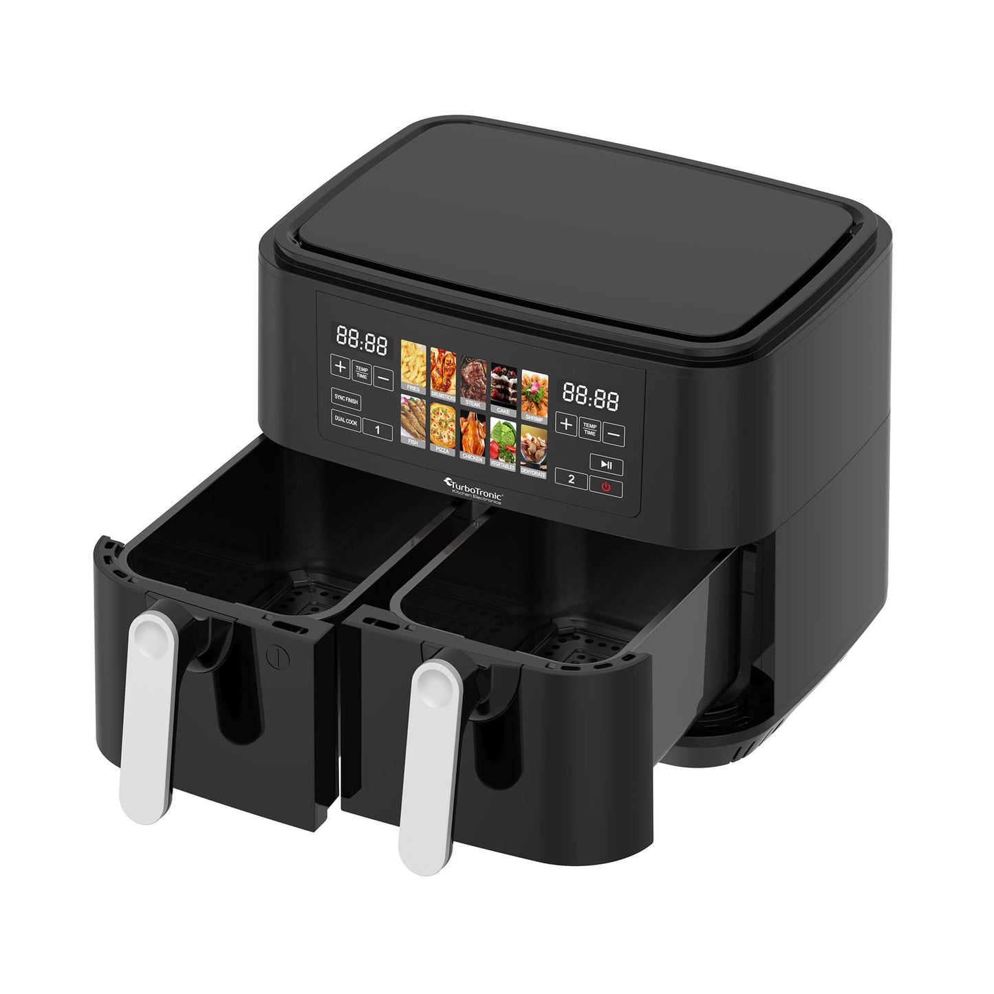 Airfryer - Turbotronic - DAF8 Dubbellåda - Svart