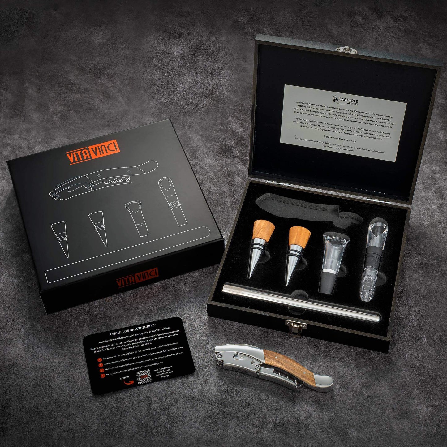 Vinset - Laguiole Vita Vinci -Olivträ