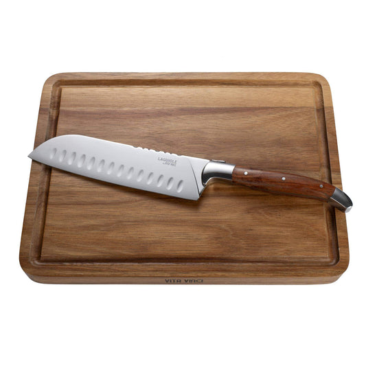 Santoku Kniv med Skärbräda i Akacieträ - Laguiole Vita Vinci - Prestigio
