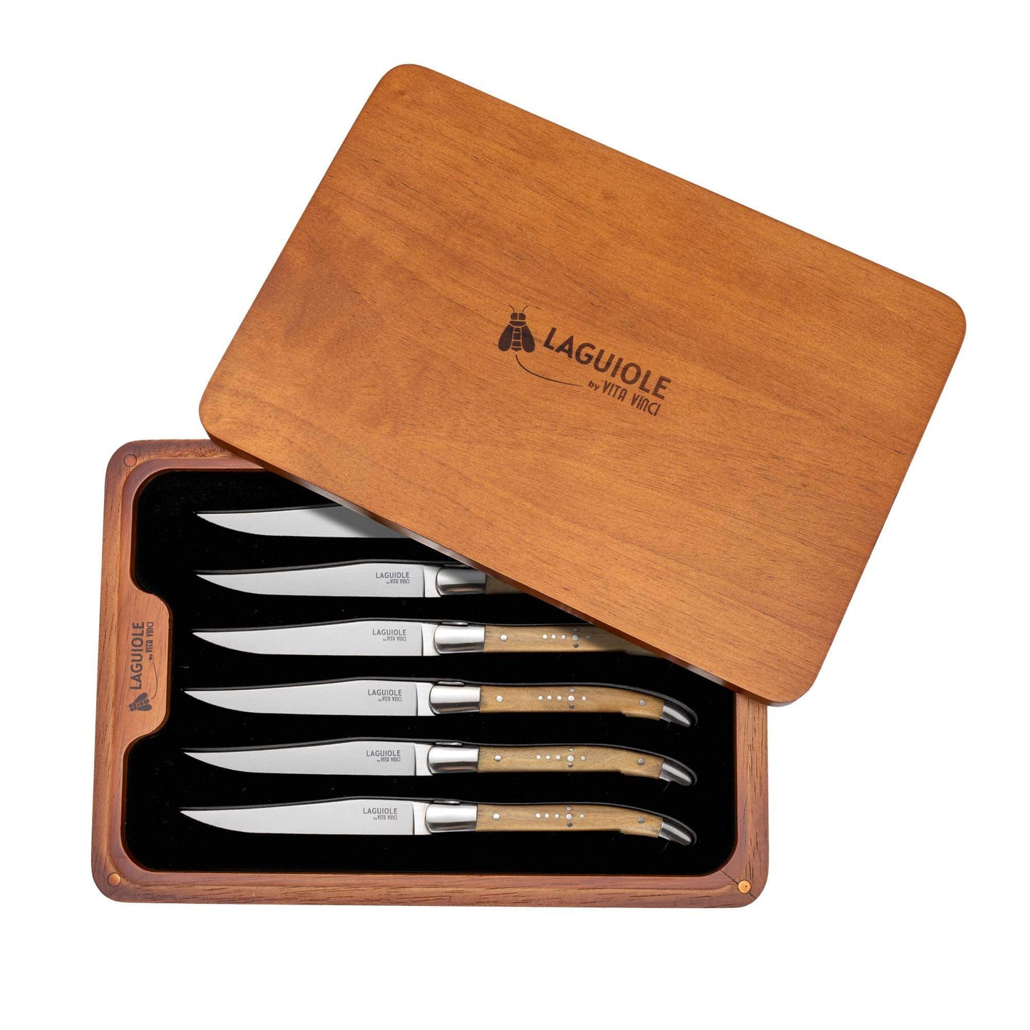 Steakkniv - Laguiole Vita Vinci - Prestigio - Olivträ