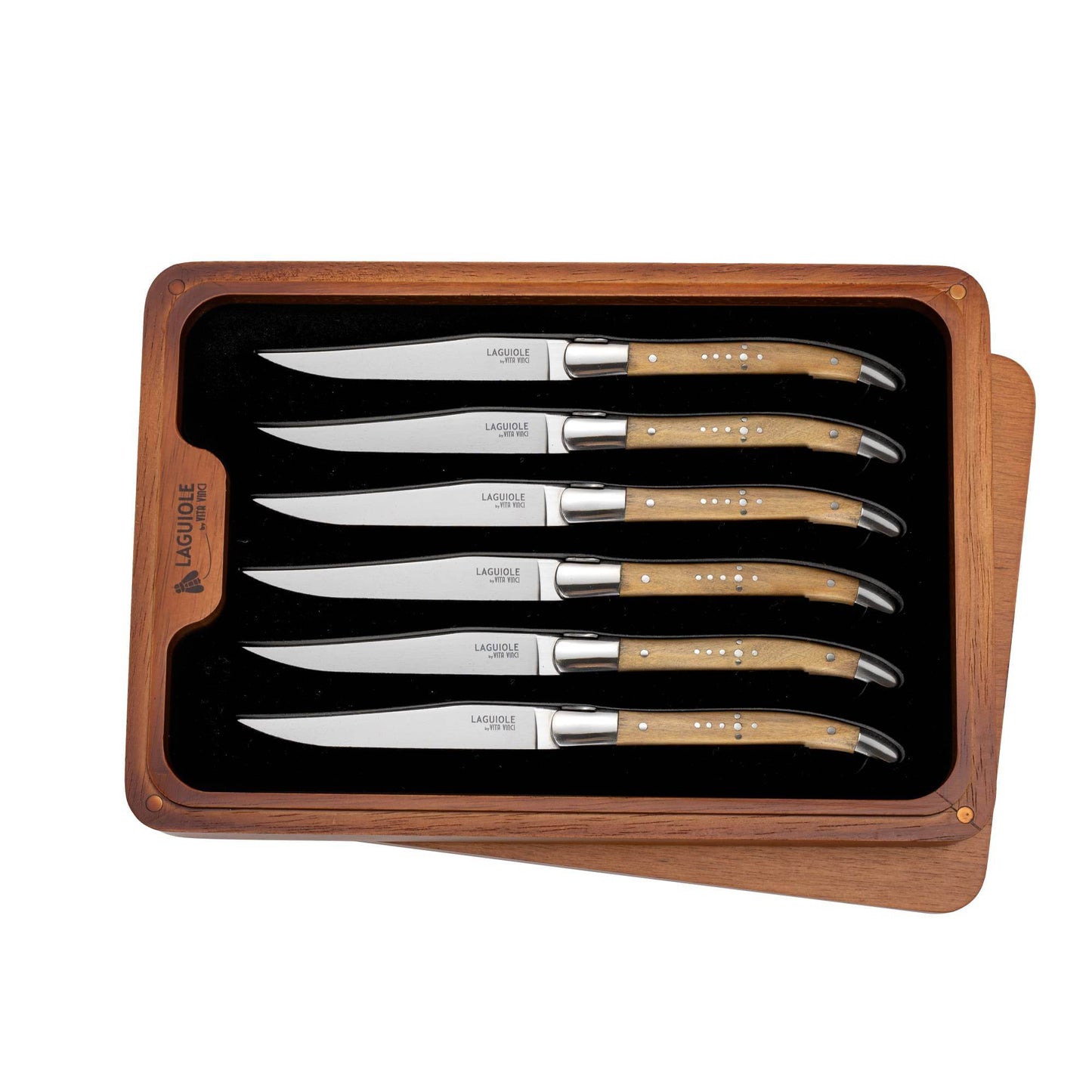 Steakkniv - Laguiole Vita Vinci - Prestigio - Olivträ