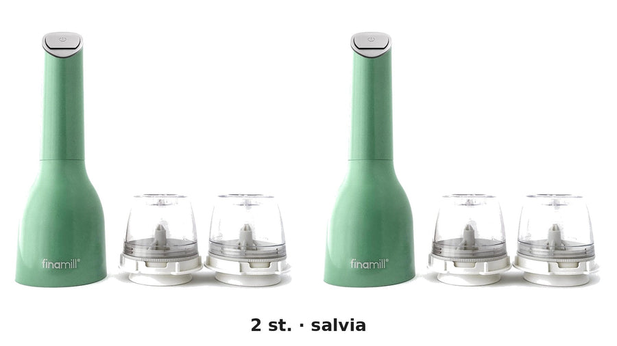 Finamill batteridriven kryddkvarn, salvia – 2-pack