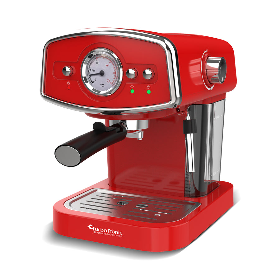 TurboTronic CM22 Kolvmaskin - Espressomaskin - Röd