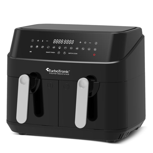 TurboTronic DAF5 Double Airfryer XXL - Varmluftsfrityr - 9L - Svart