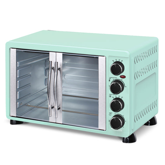 TurboTronic FEO55 Fristående ugn - med franska dörrar - 55L - Grön