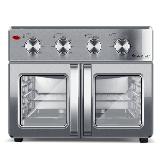 TurboTronic AF32MFD Airfryer XXL og Ugn - varm luft fritös - Double Door - 32 Liter - Silver