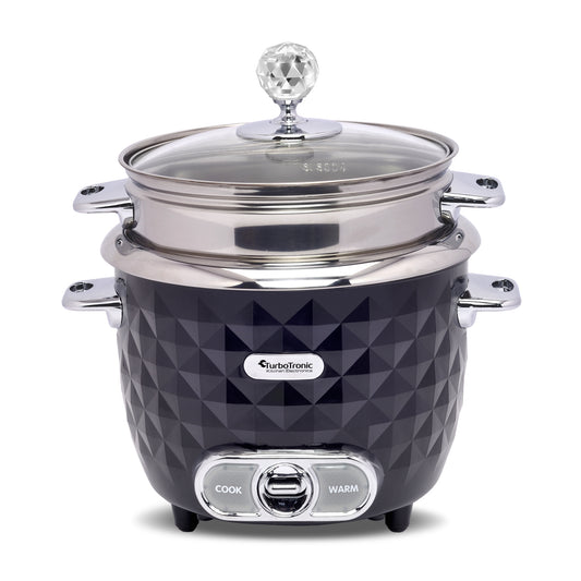 TurboTronic RC1D Ris- och långsamkokare - 1 liter - Diamant - Svart