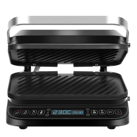 TurboTronic CG900 Kontaktgrill - Grillplatta - Svart/Rostfritt stål.