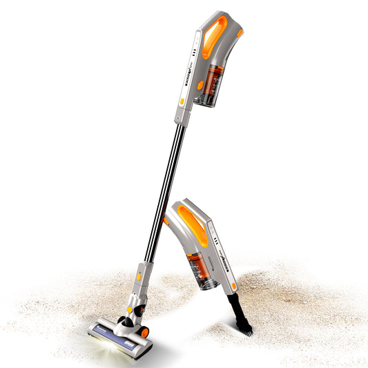 TurboTronic MF5 2-in-1 Trådlös Handhållen Dammsugare - Silver/Orange