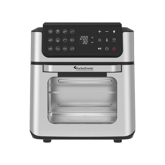 TurboTronic AFO12W Airfryer XXL - Hot air fryer - 12 Liter - Svart/Silver