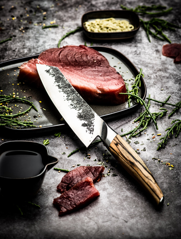 Katai Santoku kockkniv - 18 cm - VG10 Stål